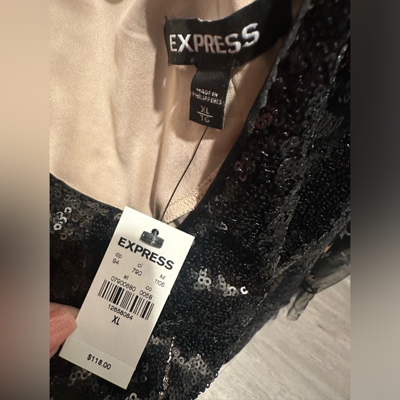 Express Sequin Lace Shift Cami Dress - XL - Picture 3 of 3